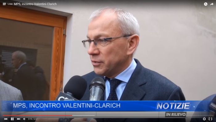 MPS, incontro Valentini-Clarich