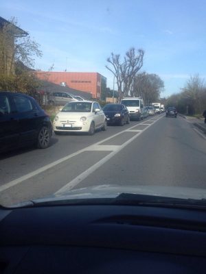 Incidente in viale Toselli, traffico in tilt