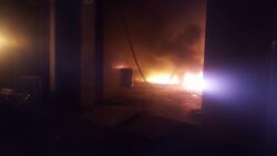 Incendio a Orgia distrugge duecento metri quadrati di magazzino