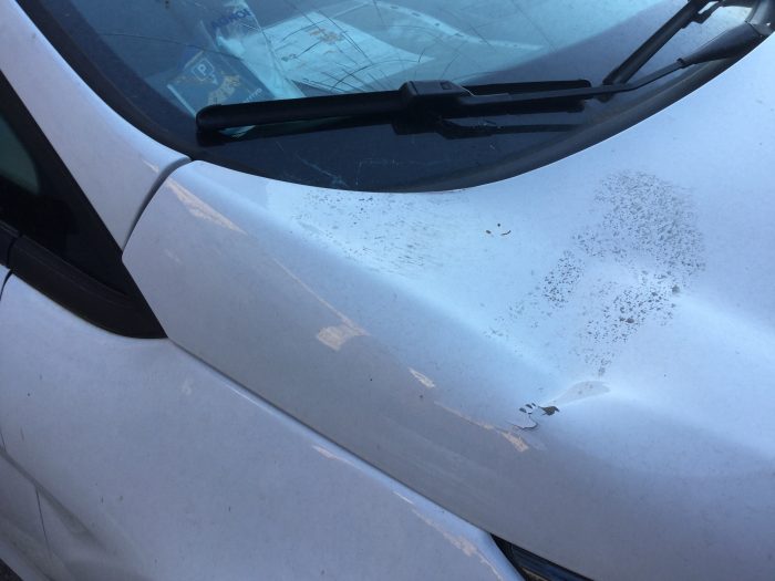 Auto danneggiate in Piazza del Mercato