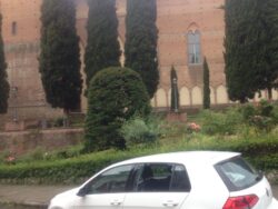Fulmine colpisce San Domenico, i mattoni danneggiano le auto