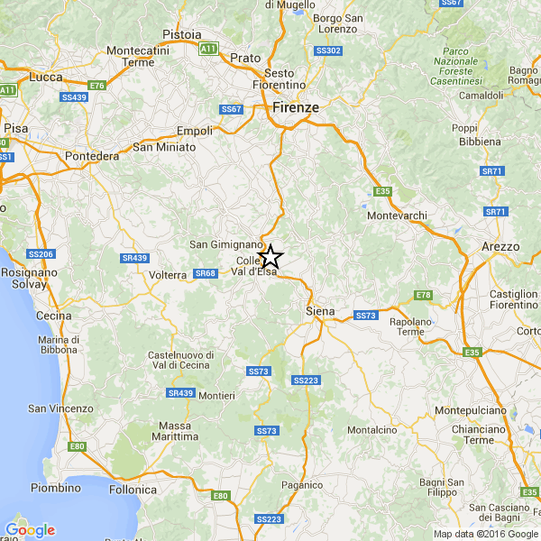 Scossa di terremoto magnitudo 2.9  a Siena