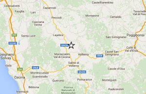 Terremoto a Volterra, sisma avvertito in Val d'Elsa