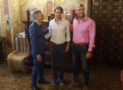 Paolo Lorenzi appena tornato da Rio ricevuto da sindaco e assessore