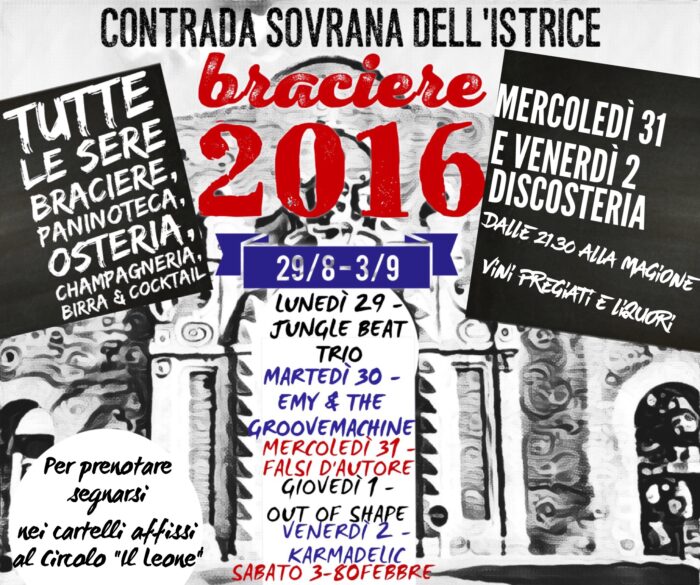 Braciere in Camollia per la Festa titolare dell'Istrice