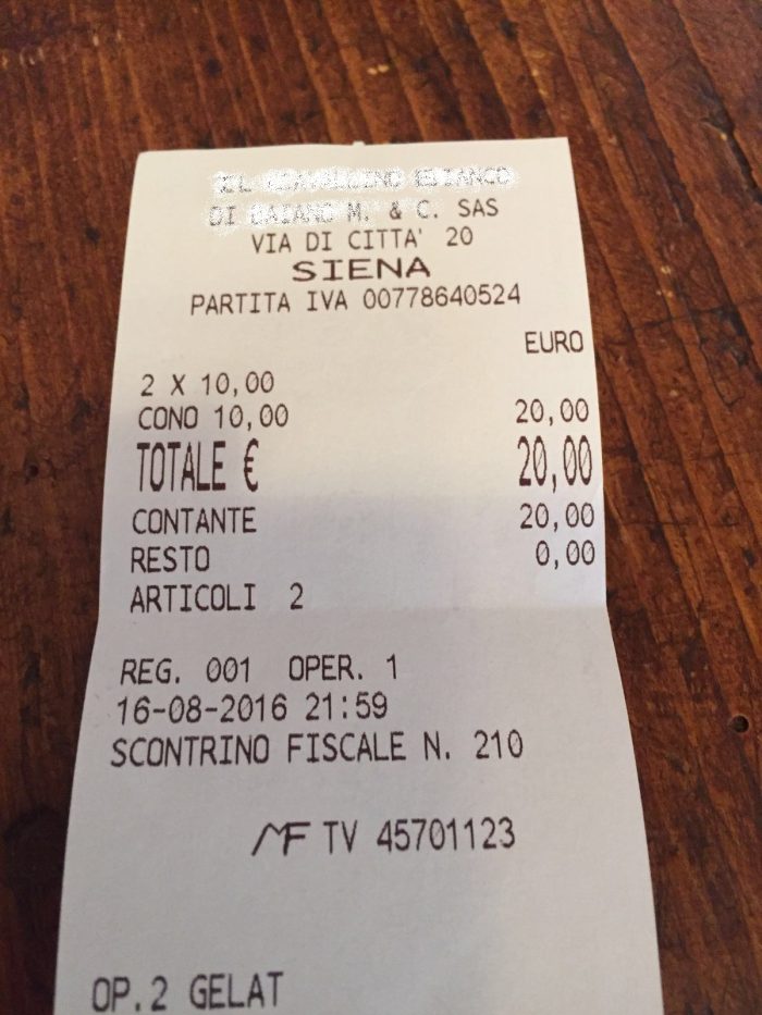 Per i turisti americani il cono gelato costa dieci euro
