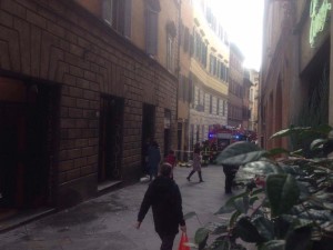 Incendio in via Camollia