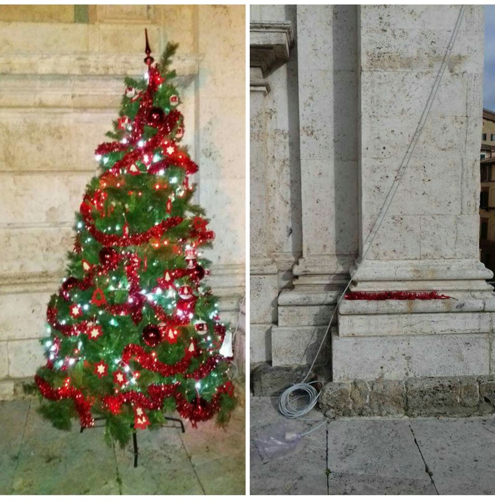 Valentini su furto albero Giraffa: "Incivilt&agrave; molto grave, presto videosorveglianza"