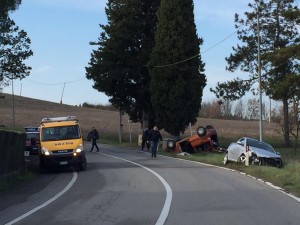 Incidente al Renaccio: due mezzi si ribaltano