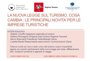 &ldquo;La nuova legge sul turismo: cosa cambia&rdquo;, se ne parla nell&rsquo;incontro con l&rsquo;assessore Ciuoffo a Siena &nbsp;