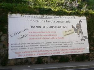 Associazione Buongoverno Mps: "Finita storia centenaria, ha vinto il lupo cattivo"