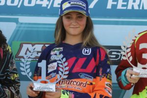 E’ la senese Elisa Galvagno, 13 anni, la prima classificata del Campionato italiano femminile Motocross