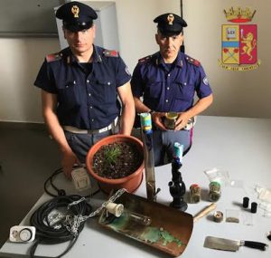 L'auto sa di fumo, a casa trovano una piantagione di marijuana
