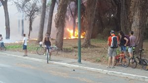 Inferno a Marina di Grosseto, il fuoco tra le case, bruciano le auto - FOTO E VIDEO