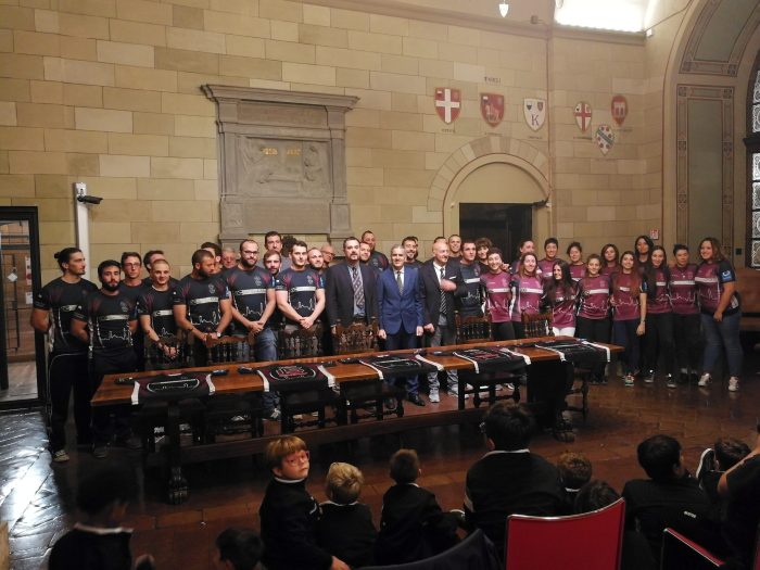 Cus Rugby Banca Cras, presentazione a Palazzo Pubblico