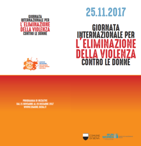Continuano a Siena gli eventi della Giornata internazionale per l'eliminazione della violenza sulle donne