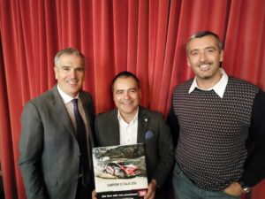Il campione di rally Lorenzo Granai incontra il sindaco Valentini e l'assessore Tafani