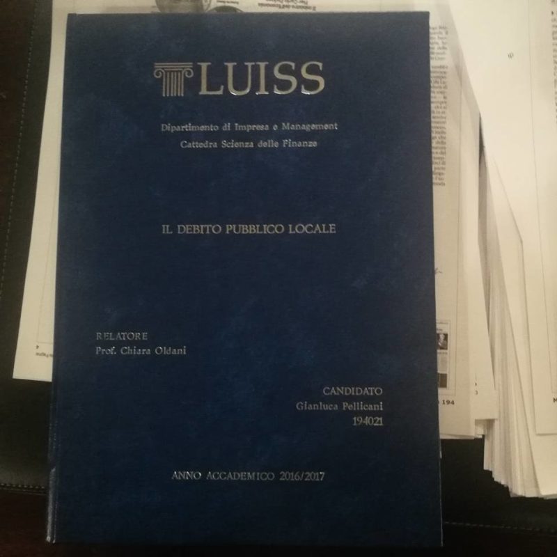 Tesi Di Laurea Scienza Delle Finanze