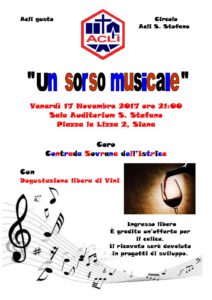 "Un Sorso Musicale" a base di musica senese, buon vino e solidarietà