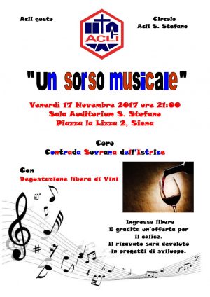 "Un Sorso Musicale" a base di musica senese, buon vino e solidariet&agrave;