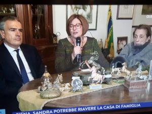 Sandra Pelosi e il sindaco Valentini a La Vita in Diretta