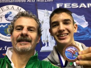 Terzo posto per il mensanino Cesare Banfi all'Open San Marino di karate