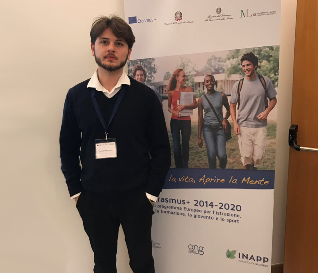 Progetti Erasmus Estra a Roma, testimonial il senese Anxhelo Kostandini del Bandini