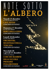 “Note sotto l’albero”, cinque appuntamenti in musica a Poggibonsi in attesa del Natale