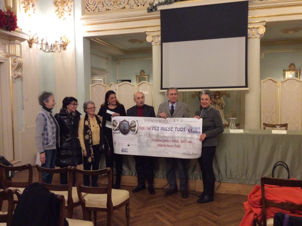 Accademia dei Rozzi, donati 11.550 euro a tre realtà senesi nell'ambito socio-sanitario