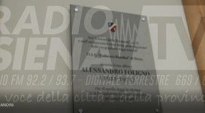 Svelata al Bandini la targa in memoria di Alessandro Foligno