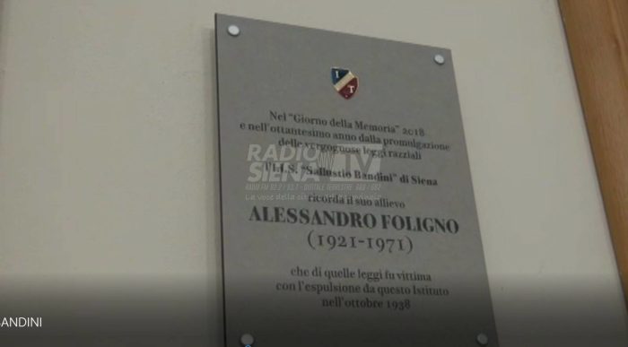 Svelata al Bandini la targa in memoria di Alessandro Foligno