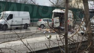 Siena Bettolle: traffico bloccato per l'incidente occorso a un furgone FOTO e VIDEO