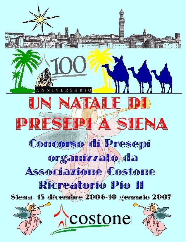 "Un Natale di Presepi a Siena", questa sera le premiazioni del concorso al Tatro del Costone