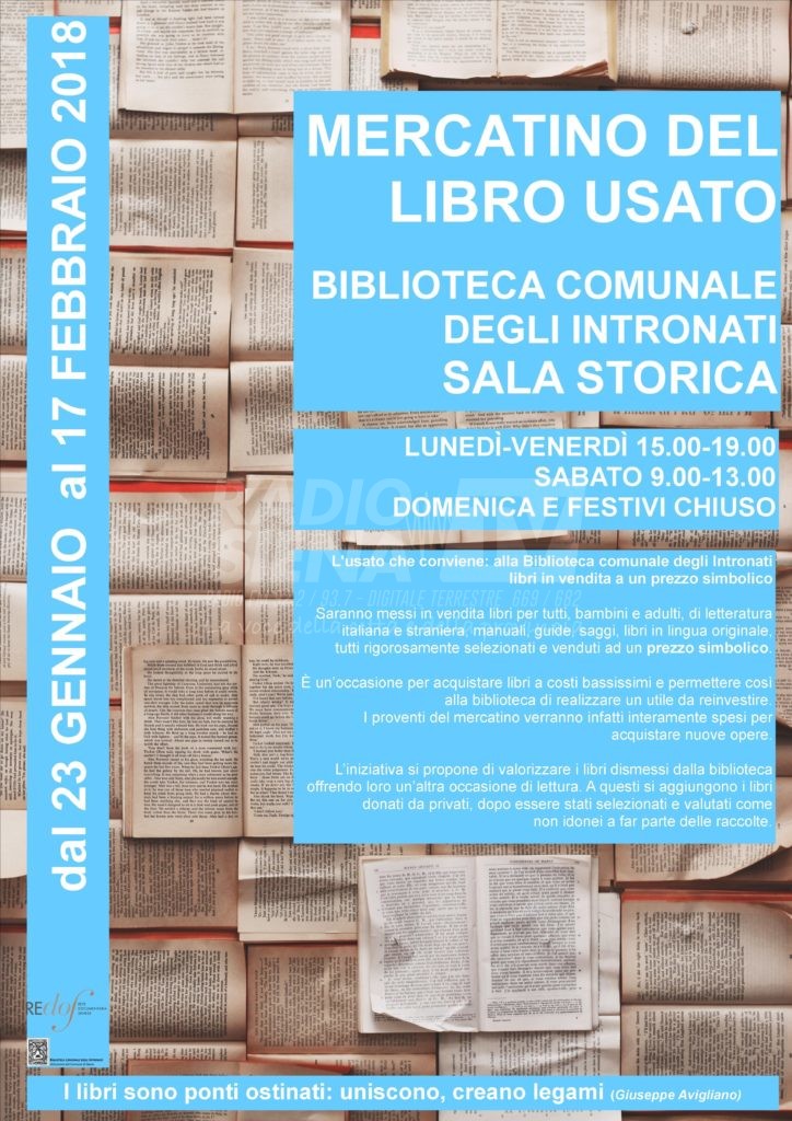 Biblioteca degli Intronati, al via un mercatino di libri usati a prezzi modici