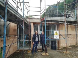 Piscina di Piazza Amendola, il sindaco Valentini in visita ai cantieri