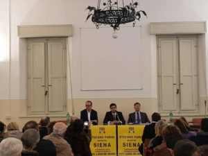 Parisi a Siena per sostenere la candidatura di De Mossi