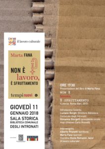 Gioved&igrave; agli Intronati si presenta "Non &egrave; lavoro, &egrave; sfruttamento" di Marta Fana