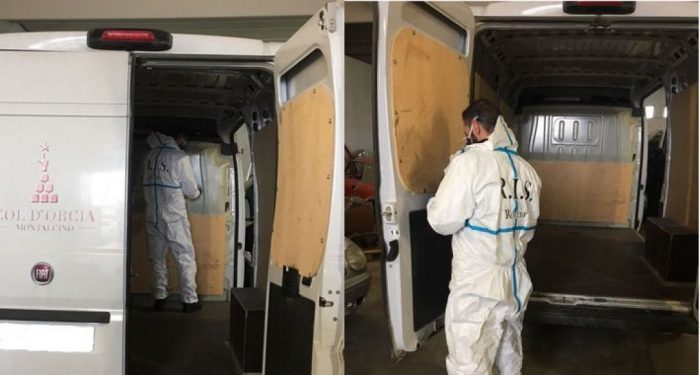 Maxi furto a Col d'Orcia, il Ris di Roma analizza il furgone usato per il colpo