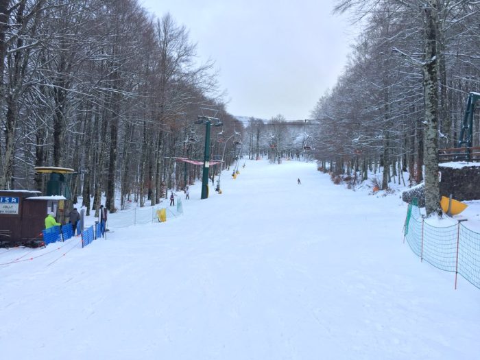 Amiata, superato il metro di neve in vetta