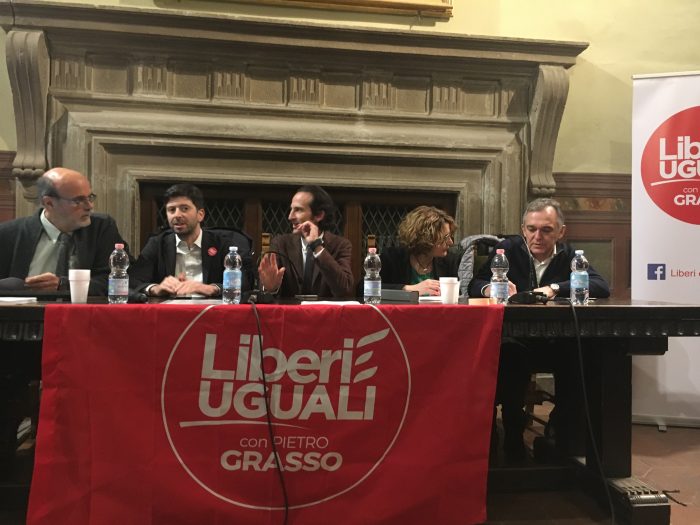 Palazzo Patrizi, successo per la presentazione delle candidature di Leu al Parlamento