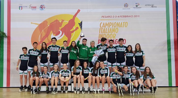 Pattinaggio Corsa, la Mens Sana &egrave; Campione d&rsquo;Italia Indoor