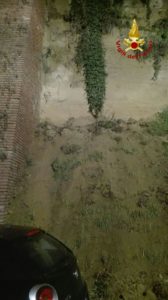 Smottamento di terra in via Don Minzoni