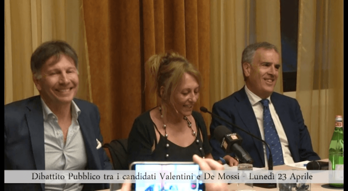 Valentini: "De Mossi sindaco part-time, fugge dal confronto". L'avvocato: "Lui in tv, io tra i cittadini"