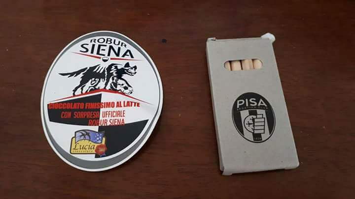 Nelle uova di Pasqua della Robur come sorpresa i gadget del Pisa