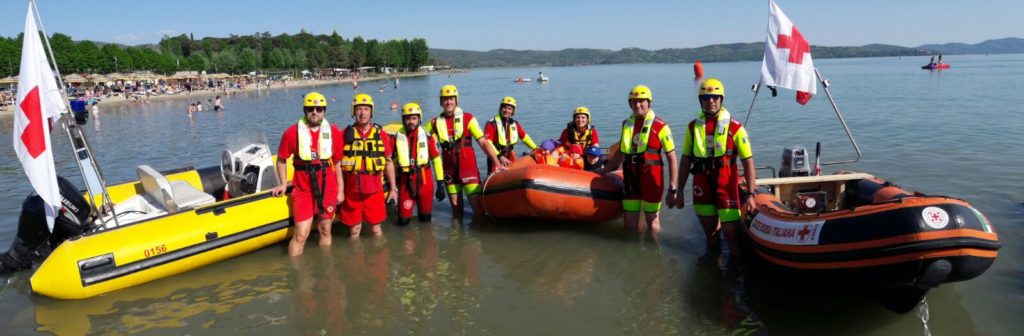 A Passignano sul Trasimeno un'esercitazione congiunta della Croce Rossa di Siena e di Arezzo