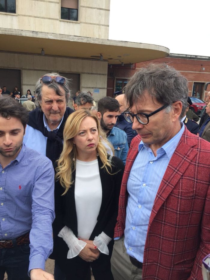 Giorgia Meloni arriva a Siena per sostenere Luigi De Mossi