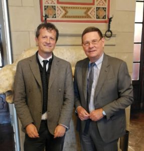 Ambasciatore del Belgio a Siena per visitare la mostra di Szymkowicz