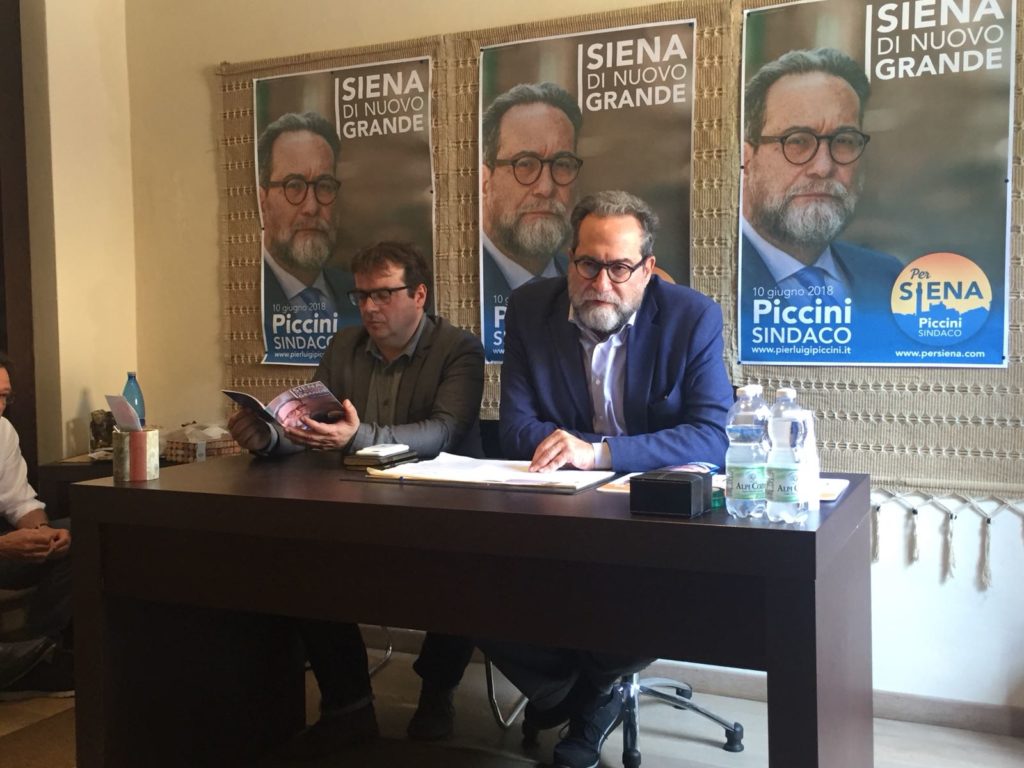 Pierluigi Piccini presenta il programma elettorale della lista Per Siena