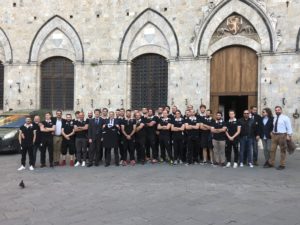 Banca Cras Cus Siena Rugby festeggia la promozione nella Sala delle Lupe