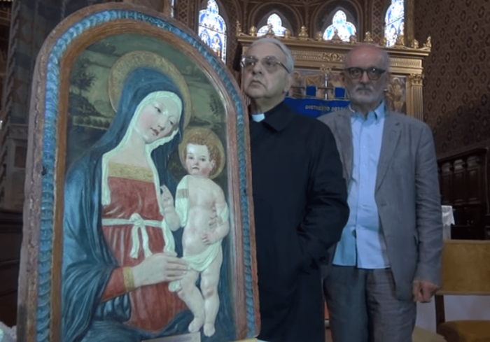 Presentato nella Basilica dei Servi il restauro della Madonna col Bambino di Neroccio di Bartolomeo de' Landi